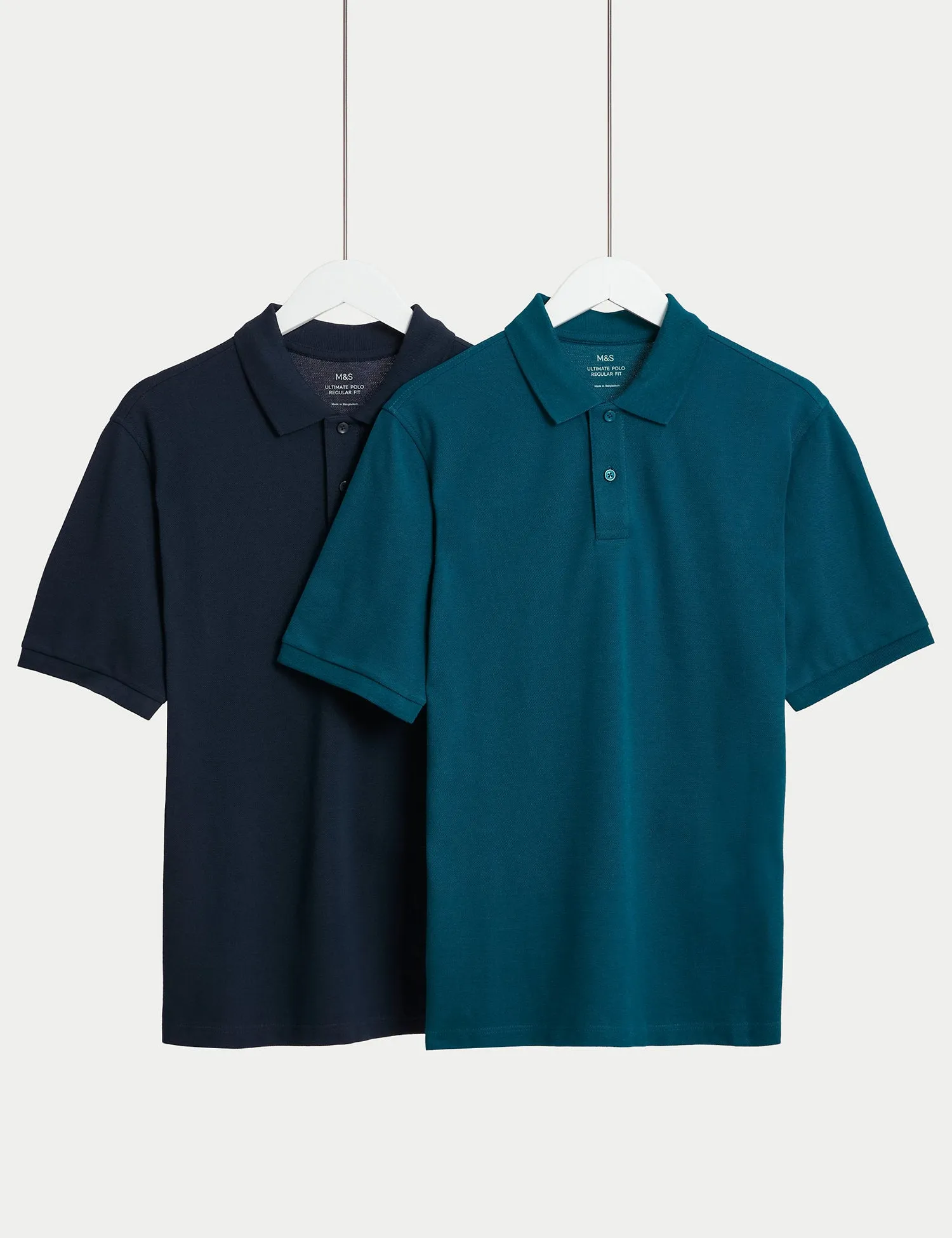 2 Pack Pure Cotton Polo Shirts