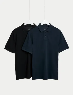 2 Pack Pure Cotton Polo Shirts