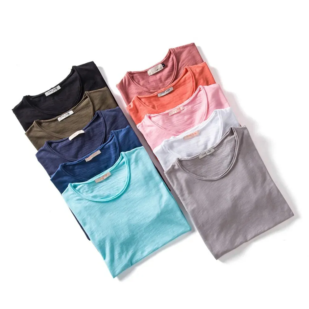 2021 Summer 100% Cotton T Shirt Men Casual Soft Fitness Shirt Men T Shirt Tops Tee Shirts O Neck Sho