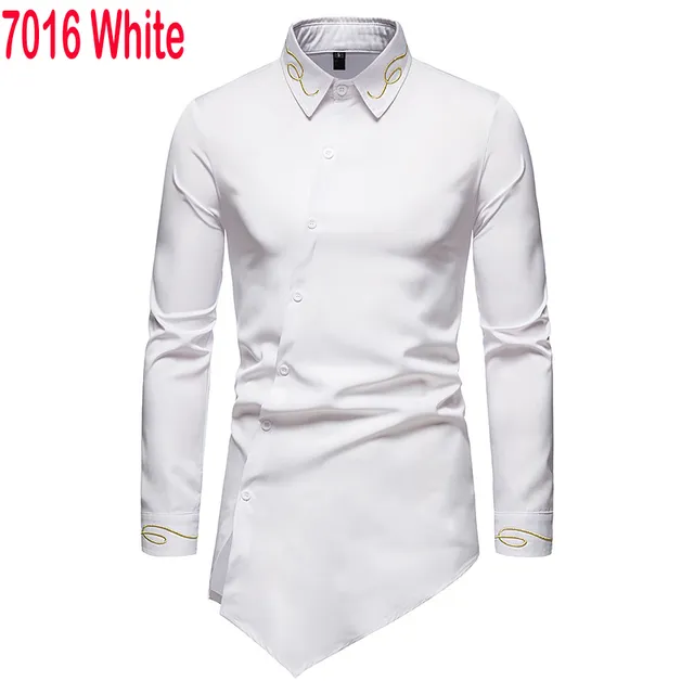 2022 Embroidery Men Casual Long Sleeve Shirts