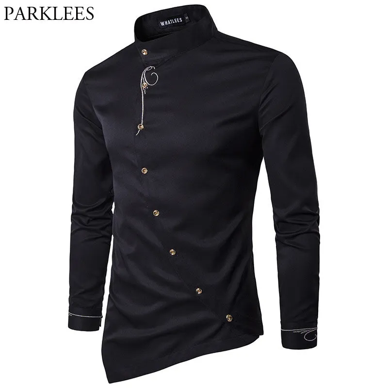 2022 Embroidery Men Casual Long Sleeve Shirts