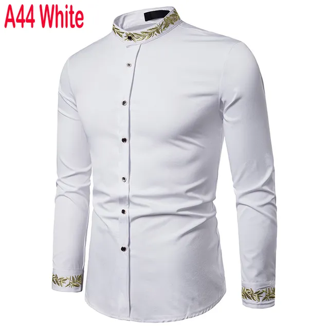 2022 Embroidery Men Casual Long Sleeve Shirts