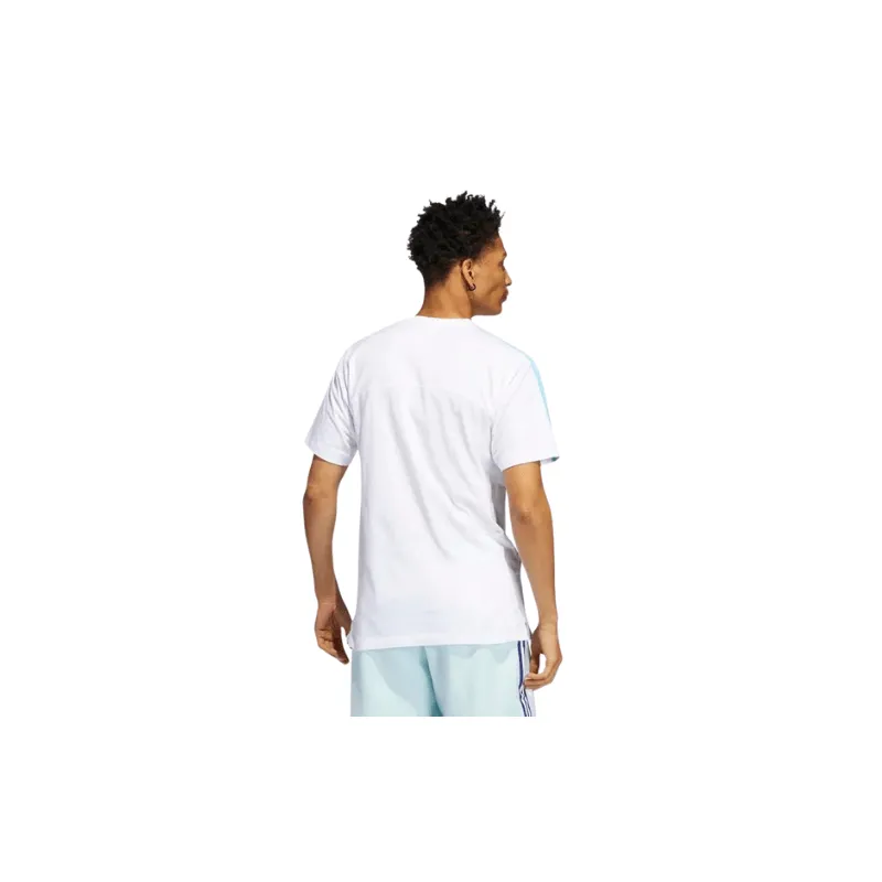 Adidas Blocked 3 Strip T-Shirts - Men's