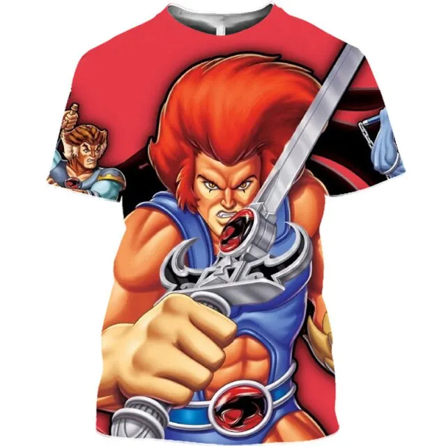 Anime T shirt Thundercats 3D Print Men Women Fashion Oversized T-shirts Children Boy Kawaii Tees Tops Girl Shirts Mens Clothing