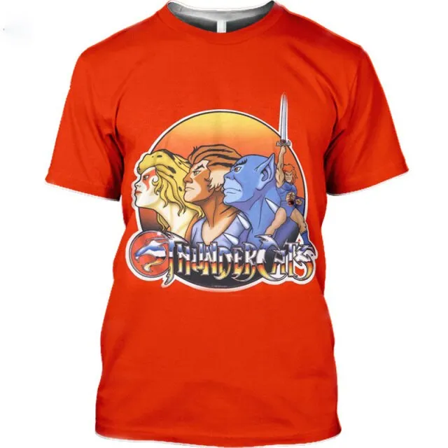 Anime T shirt Thundercats 3D Print Men Women Fashion Oversized T-shirts Children Boy Kawaii Tees Tops Girl Shirts Mens Clothing