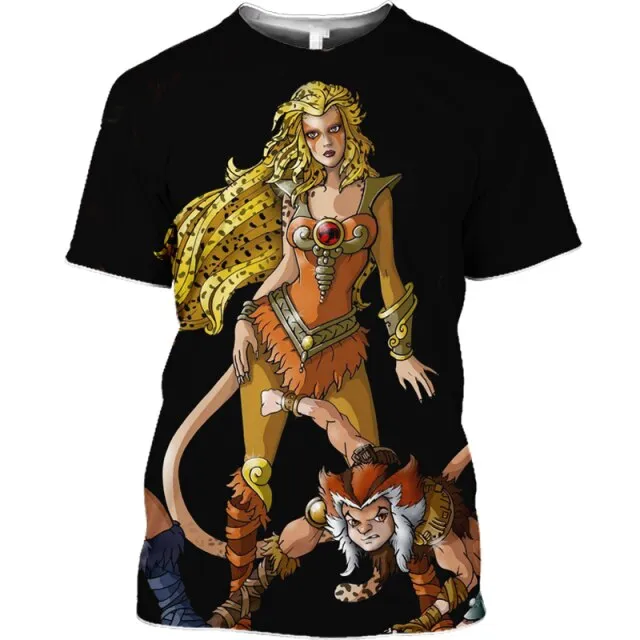 Anime T shirt Thundercats 3D Print Men Women Fashion Oversized T-shirts Children Boy Kawaii Tees Tops Girl Shirts Mens Clothing