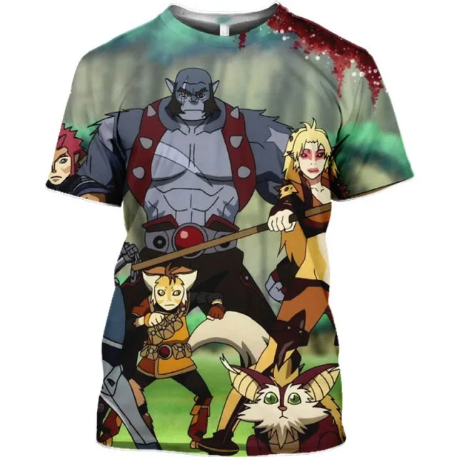 Anime T shirt Thundercats 3D Print Men Women Fashion Oversized T-shirts Children Boy Kawaii Tees Tops Girl Shirts Mens Clothing