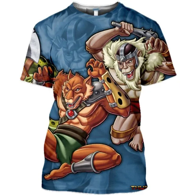 Anime T shirt Thundercats 3D Print Men Women Fashion Oversized T-shirts Children Boy Kawaii Tees Tops Girl Shirts Mens Clothing