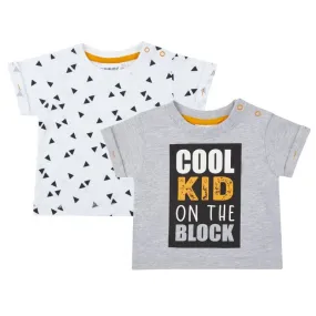 Baby Boys Cool Kids 2 Pack T shirts Set (NB-24 Months) (Pk8) 11C118