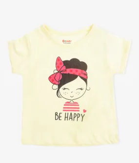 Baby Girls T-Shirts - Be Happy  - 18-24 Months