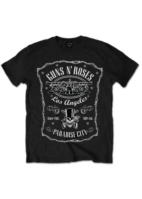 Band Shirts Guns &amp; Roses Paradise City T-Shirt Black