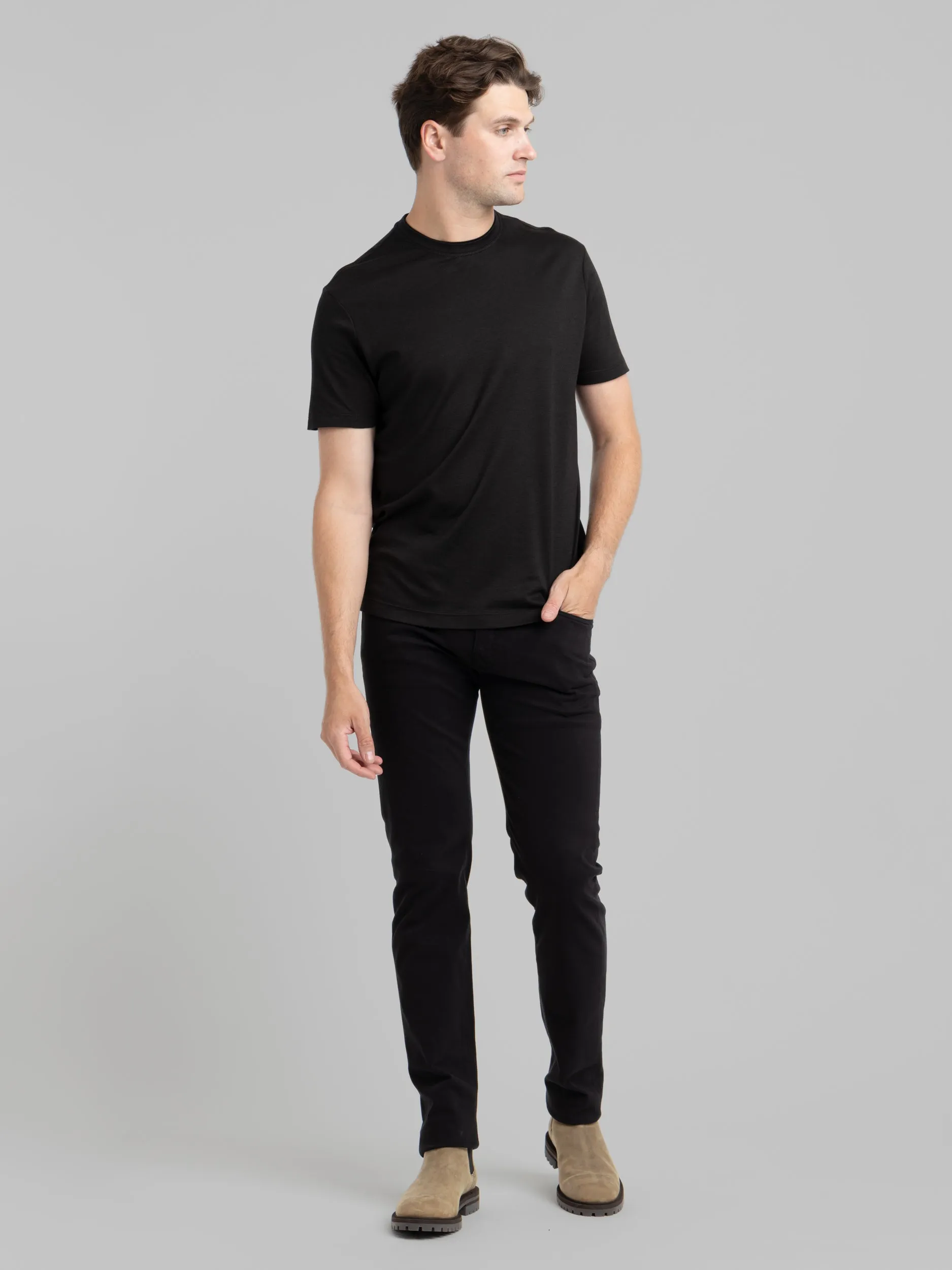 Black Knitted T-Shirt