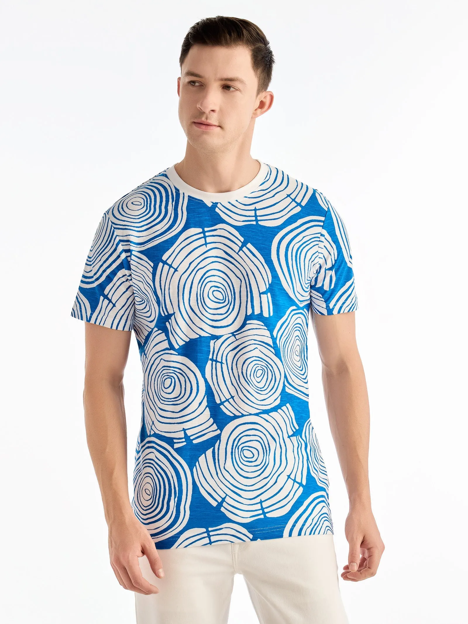 Blue Printed T-Shirt