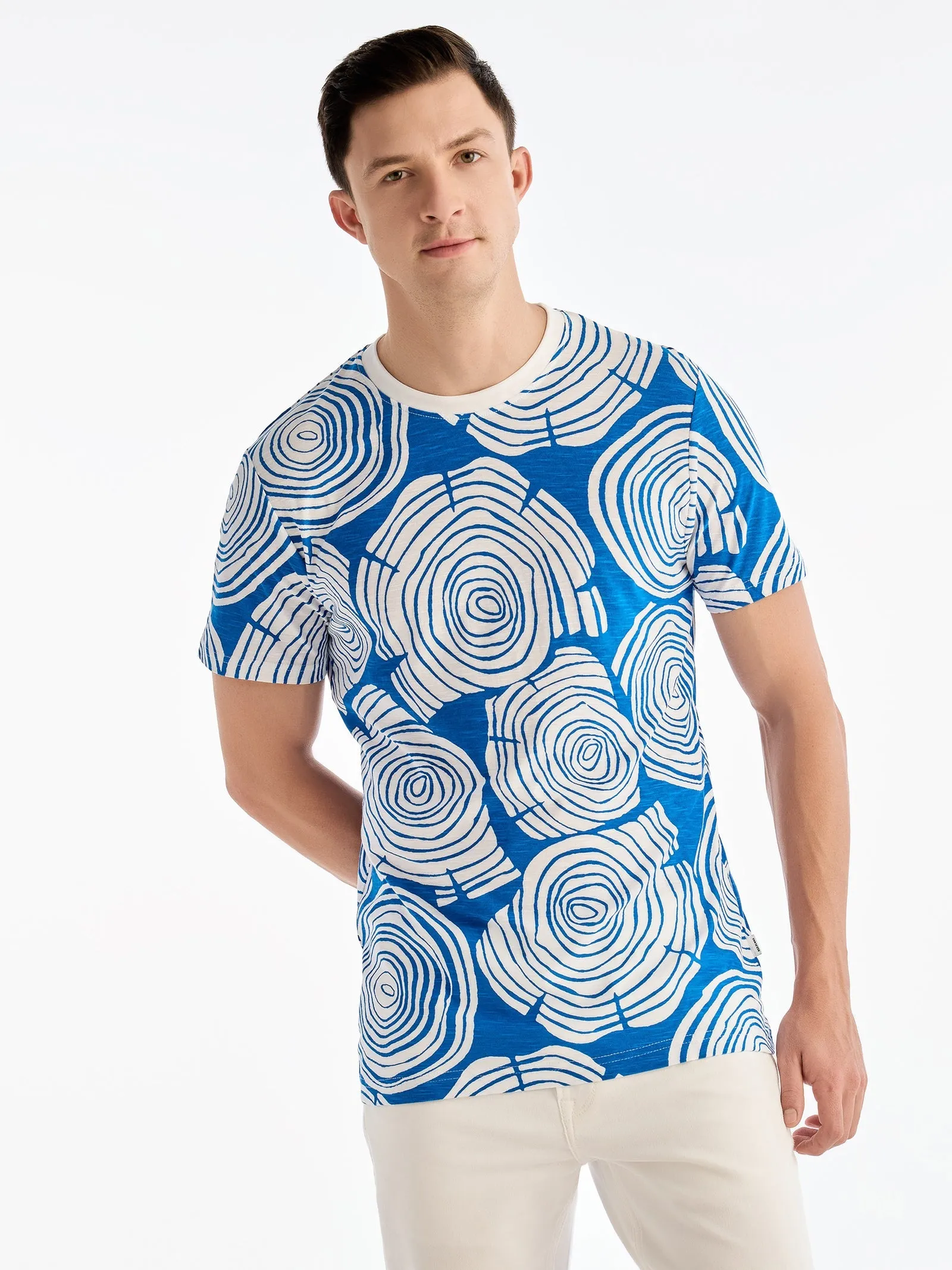 Blue Printed T-Shirt