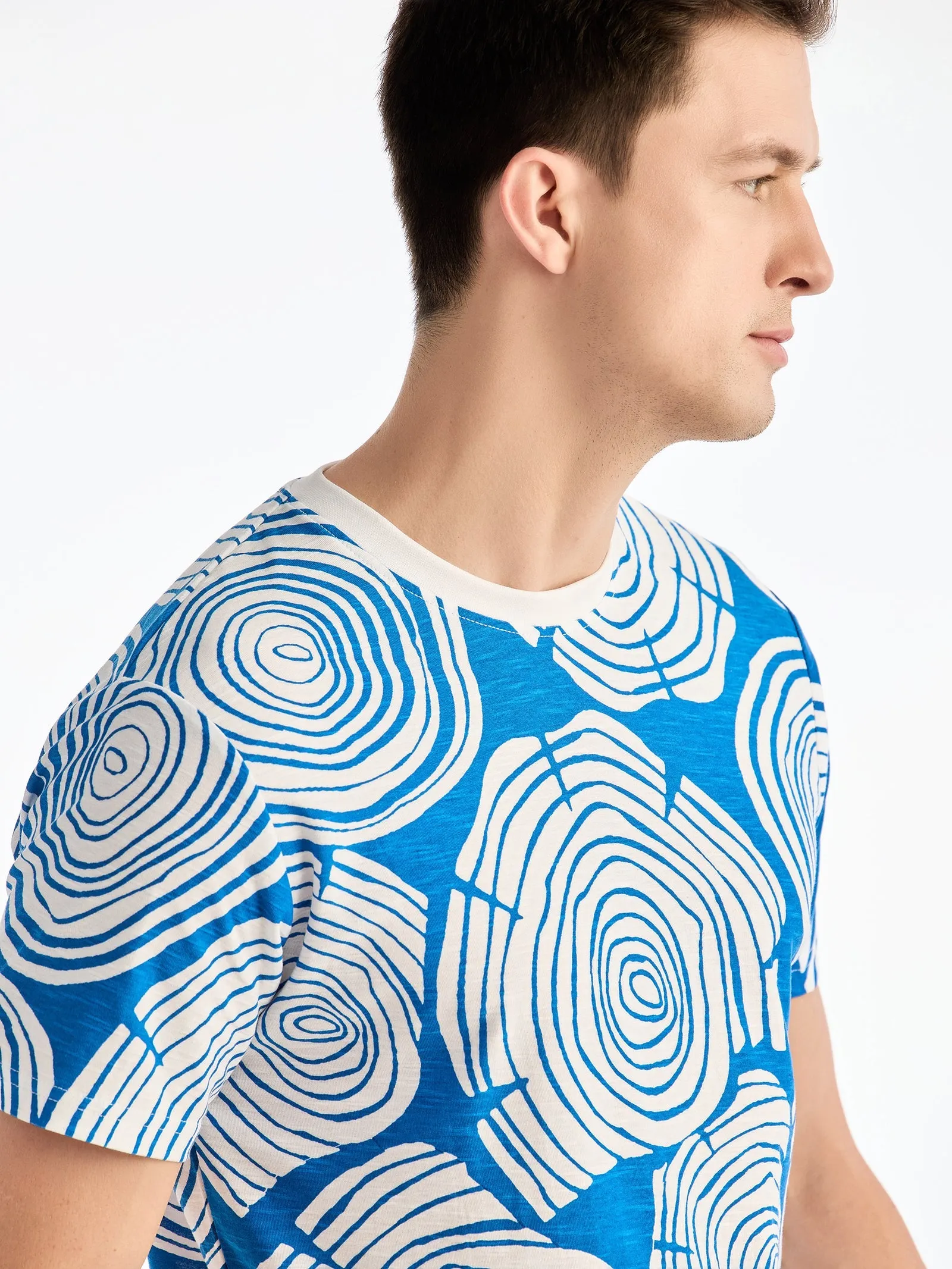 Blue Printed T-Shirt