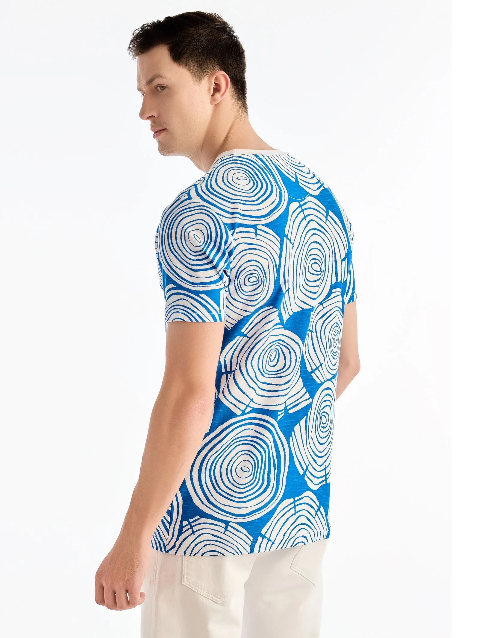 Blue Printed T-Shirt