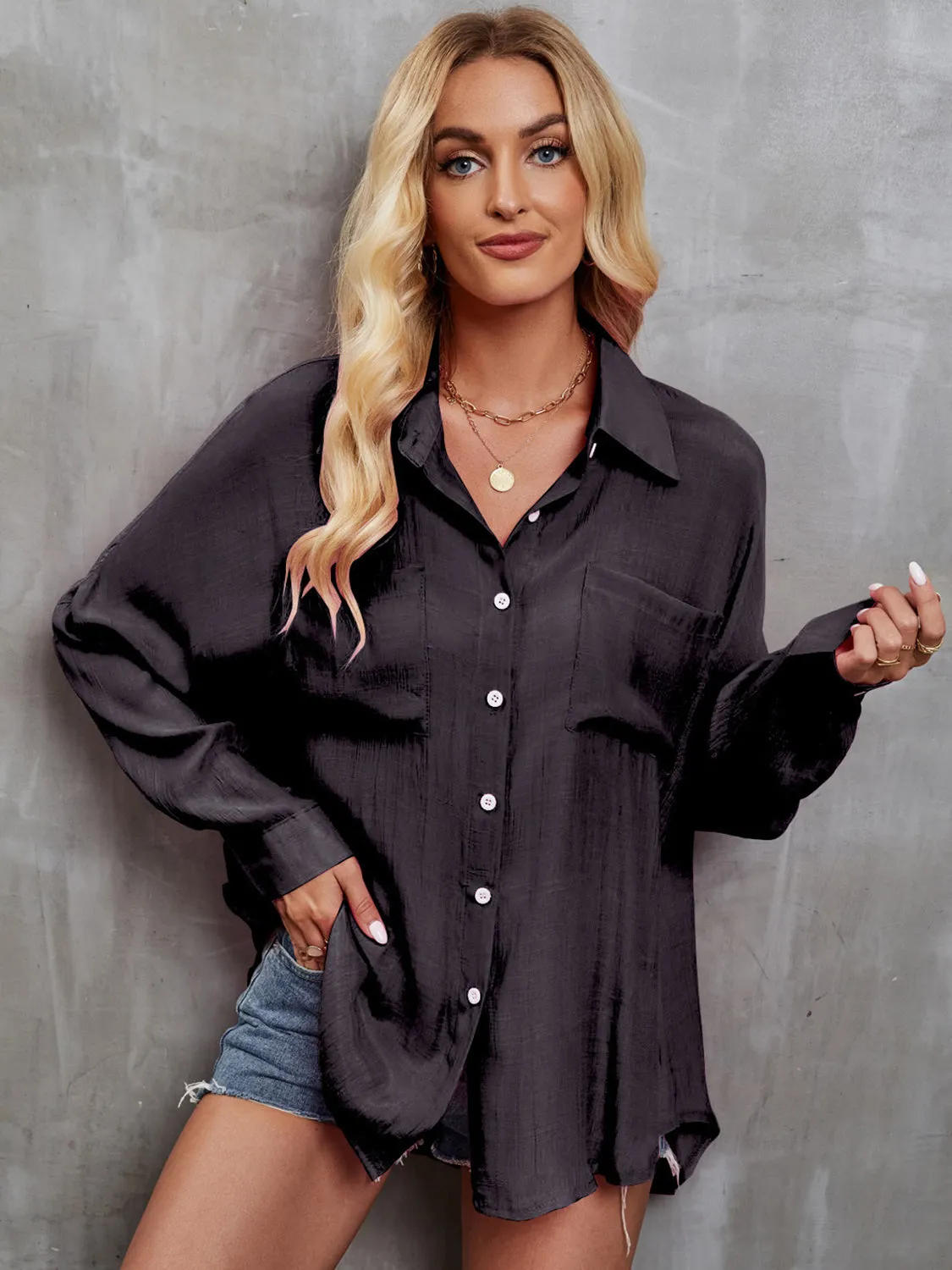 Classy Chic Semi Sheer Button Up Shirts