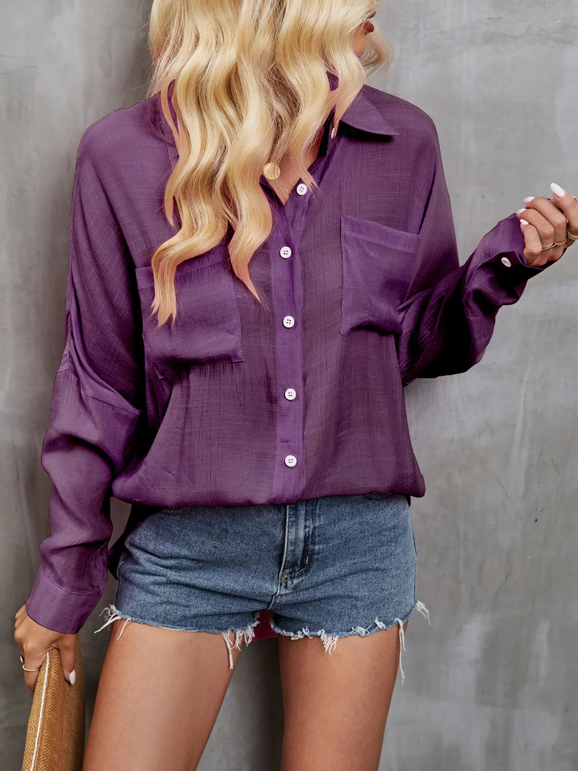 Classy Chic Semi Sheer Button Up Shirts