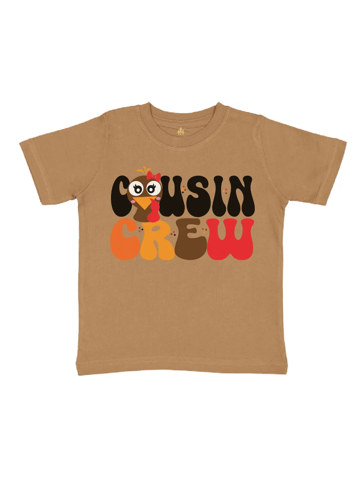 Cousin Crew Turkey Face Matching Shirts - Coyote Brown