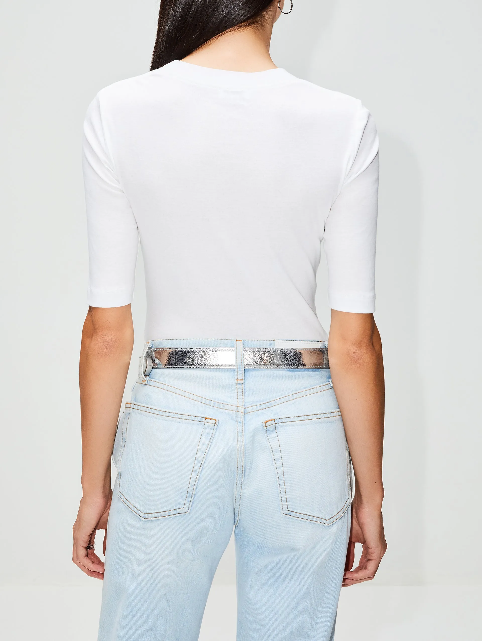 Cropped Sleeve T-Shirt