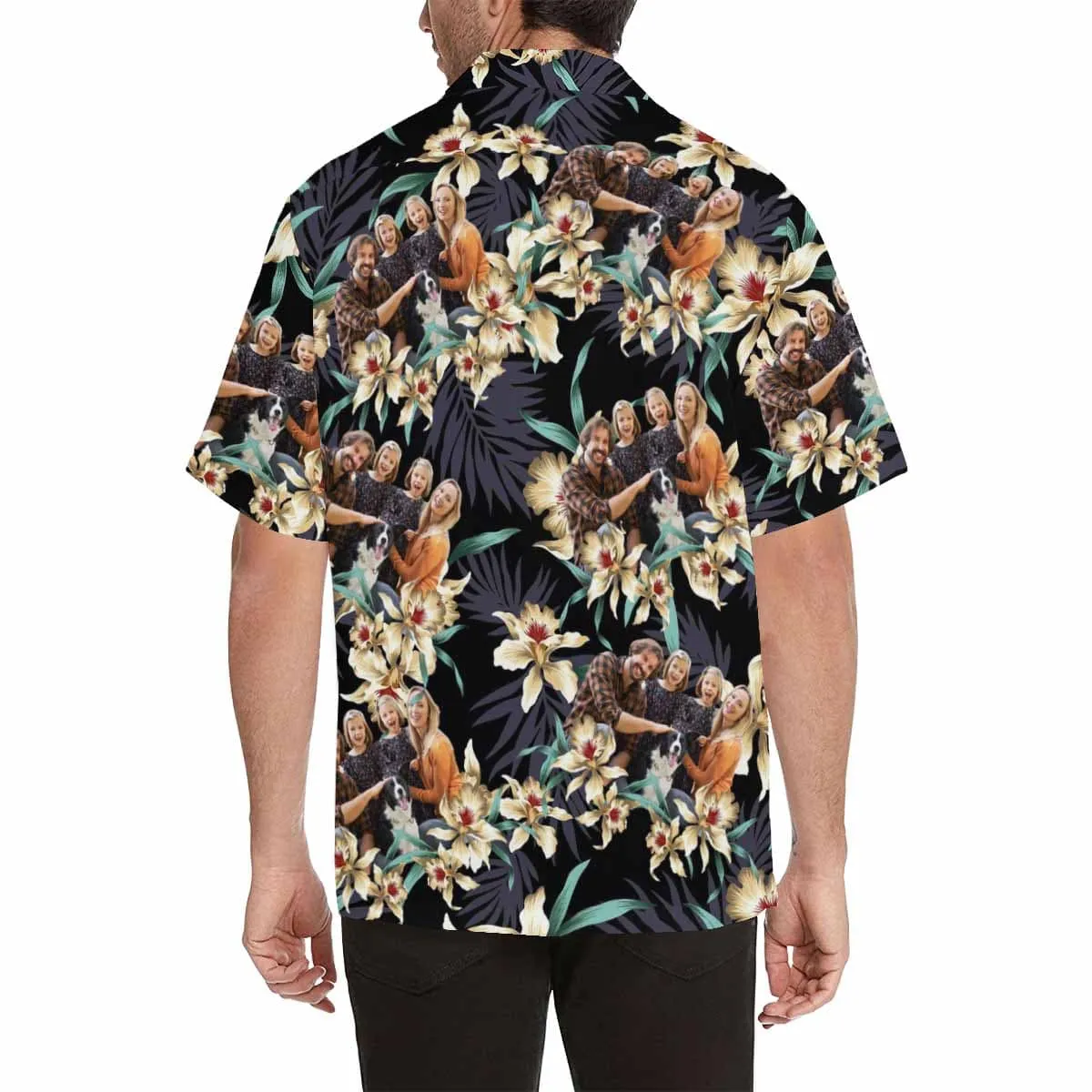 Custom Photo Lily Flower Matching Dog and Owner Hawaiian Shirts Custom Pet Shirt Dog Gift