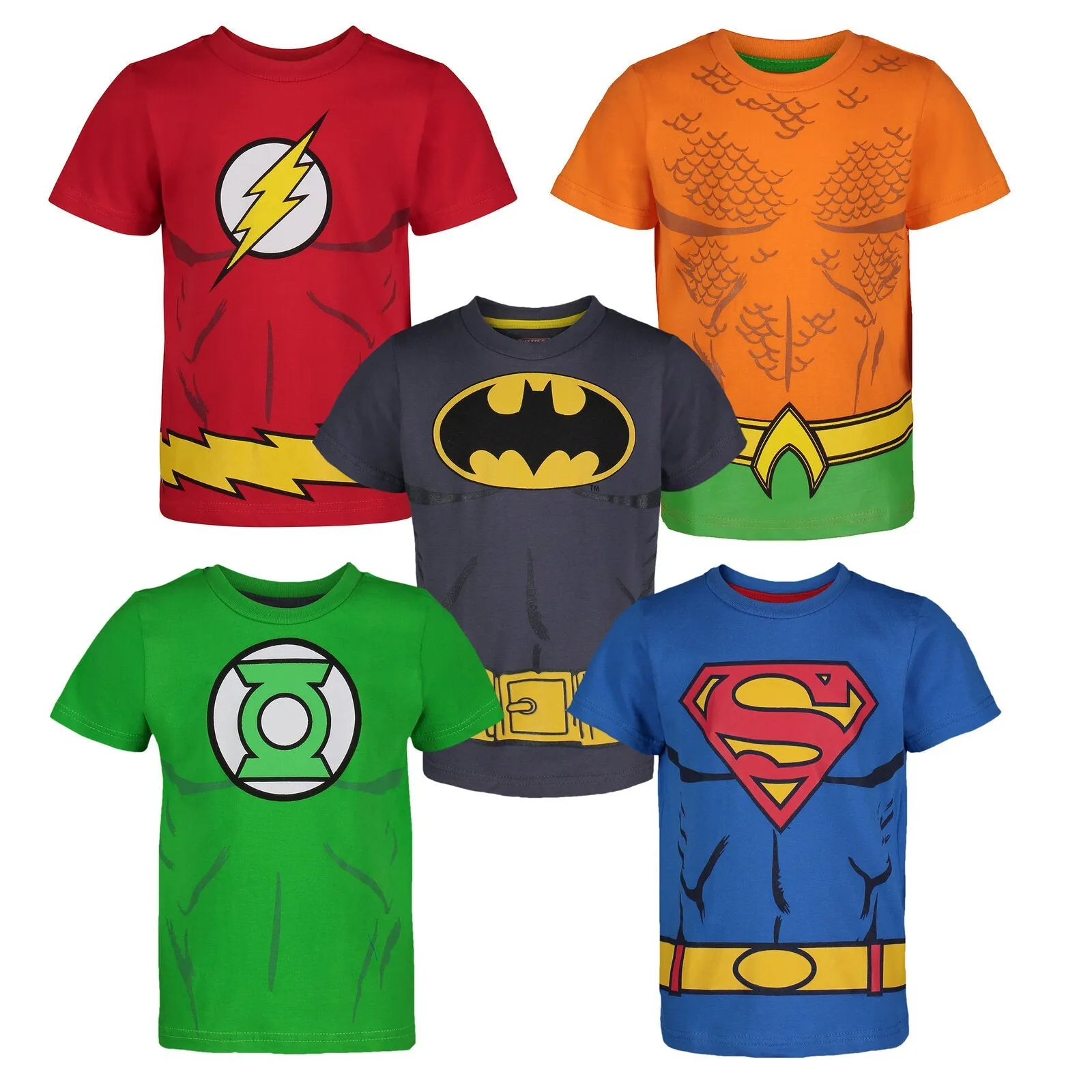 DC Comics Justice League 5 Pack T-Shirts