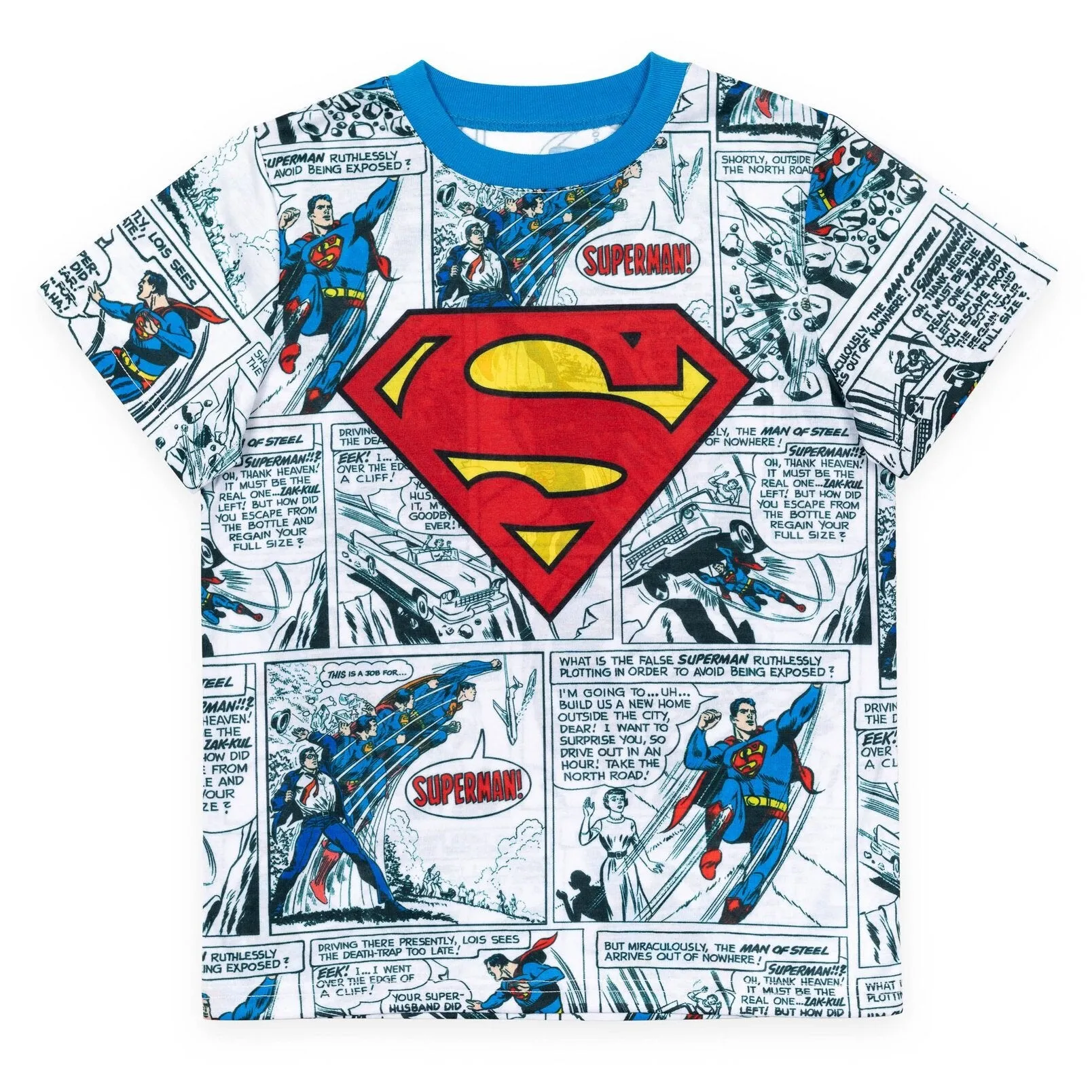 DC Comics Justice League Superman Cosplay Pajama Shirts and Shorts