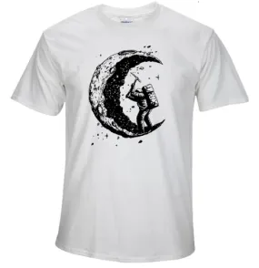 Digging The Moon O-neck T Shirts