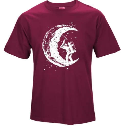 Digging The Moon O-neck T Shirts