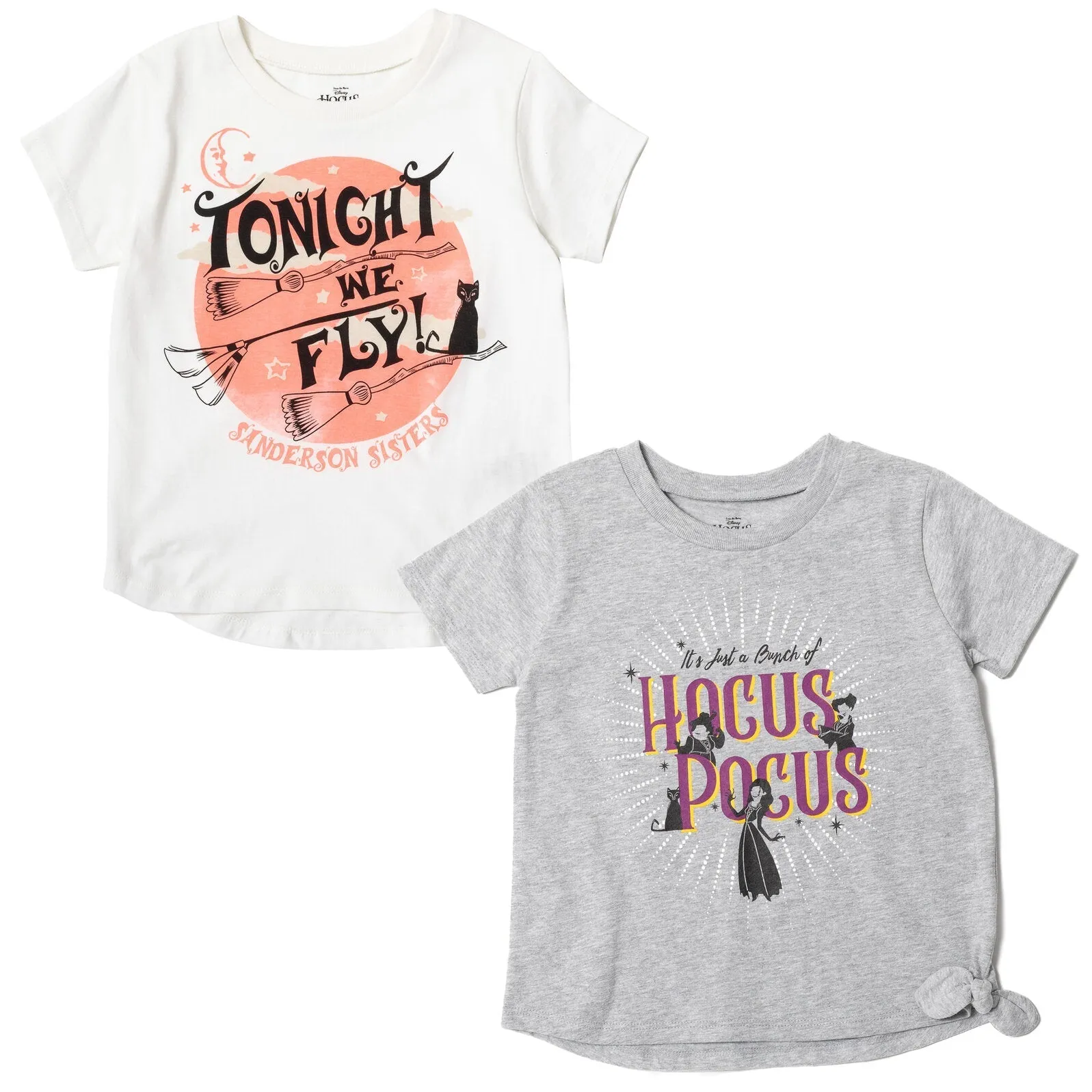 Disney Hocus Pocus Girls 2 Pack Graphic T-Shirts