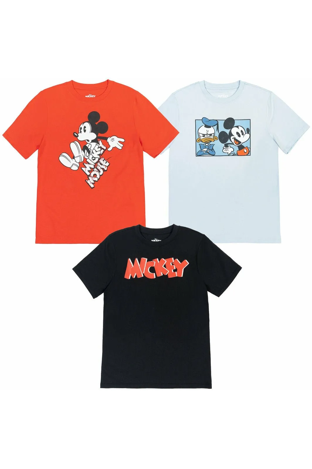 Disney Mickey Mouse 3 Pack Graphic T-Shirts