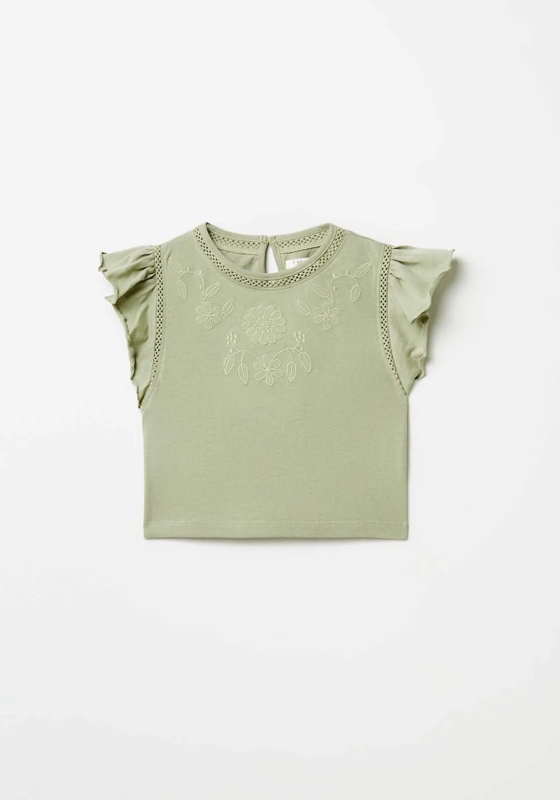 Embroidered T-Shirt - Green