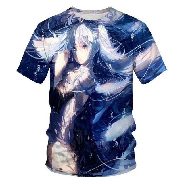 Factory direct fashion men's and women's t-shirts anime beautiful girls printing casual T-shirt men's clothing t-shirt for men