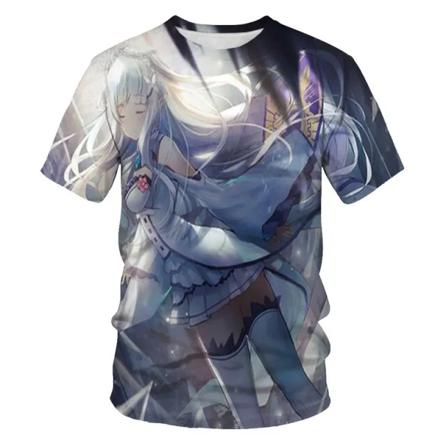 Factory direct fashion men's and women's t-shirts anime beautiful girls printing casual T-shirt men's clothing t-shirt for men