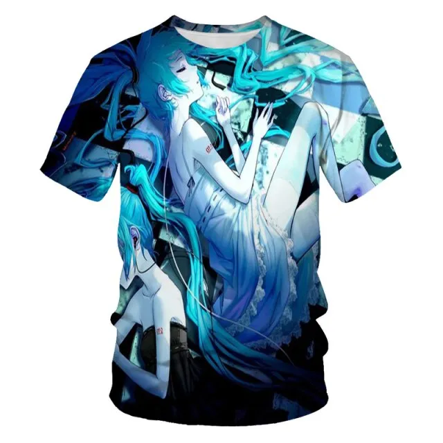 Factory direct fashion men's and women's t-shirts anime beautiful girls printing casual T-shirt men's clothing t-shirt for men