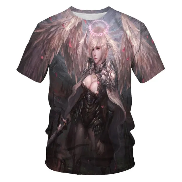 Factory direct fashion men's and women's t-shirts anime beautiful girls printing casual T-shirt men's clothing t-shirt for men