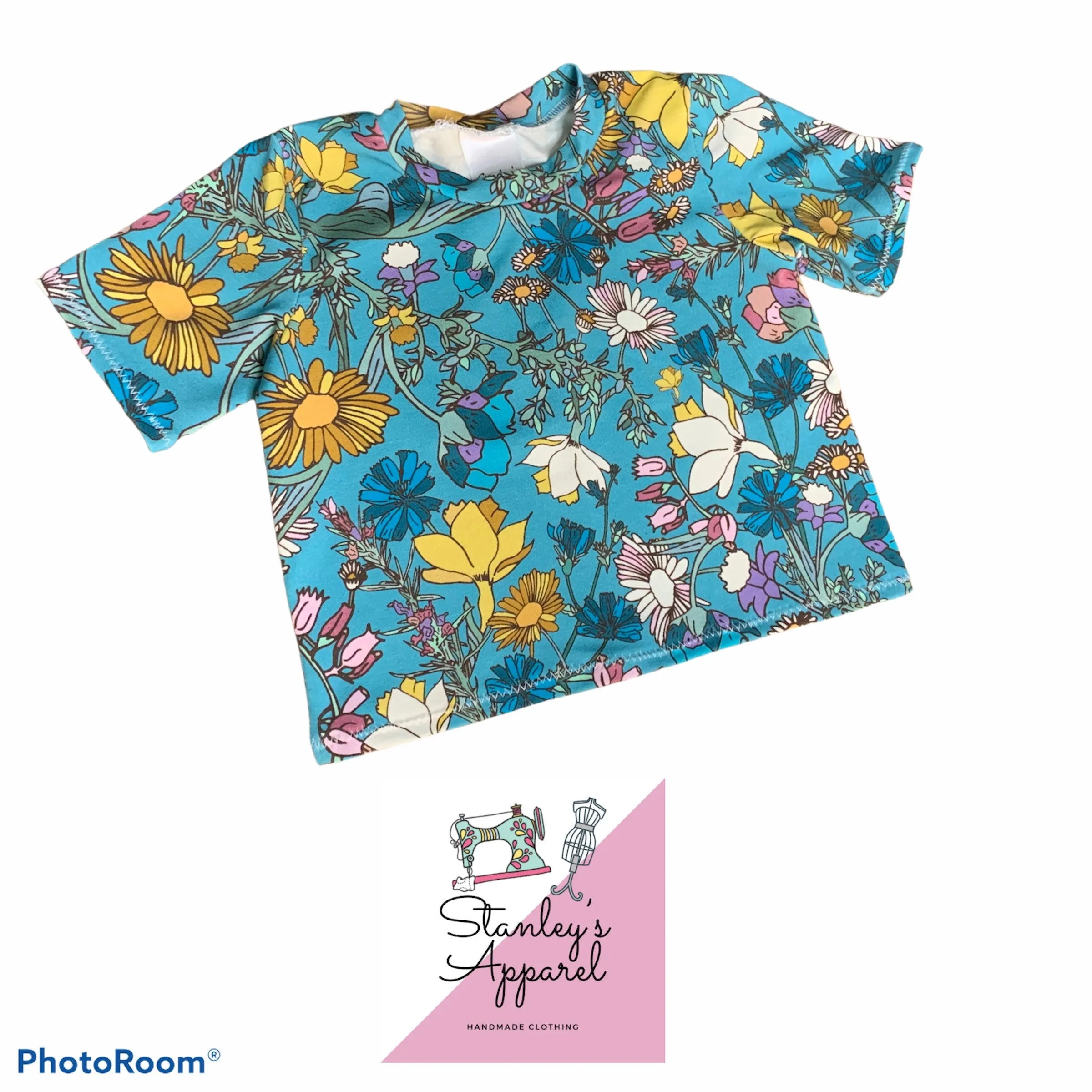 Floral organic T-shirt,