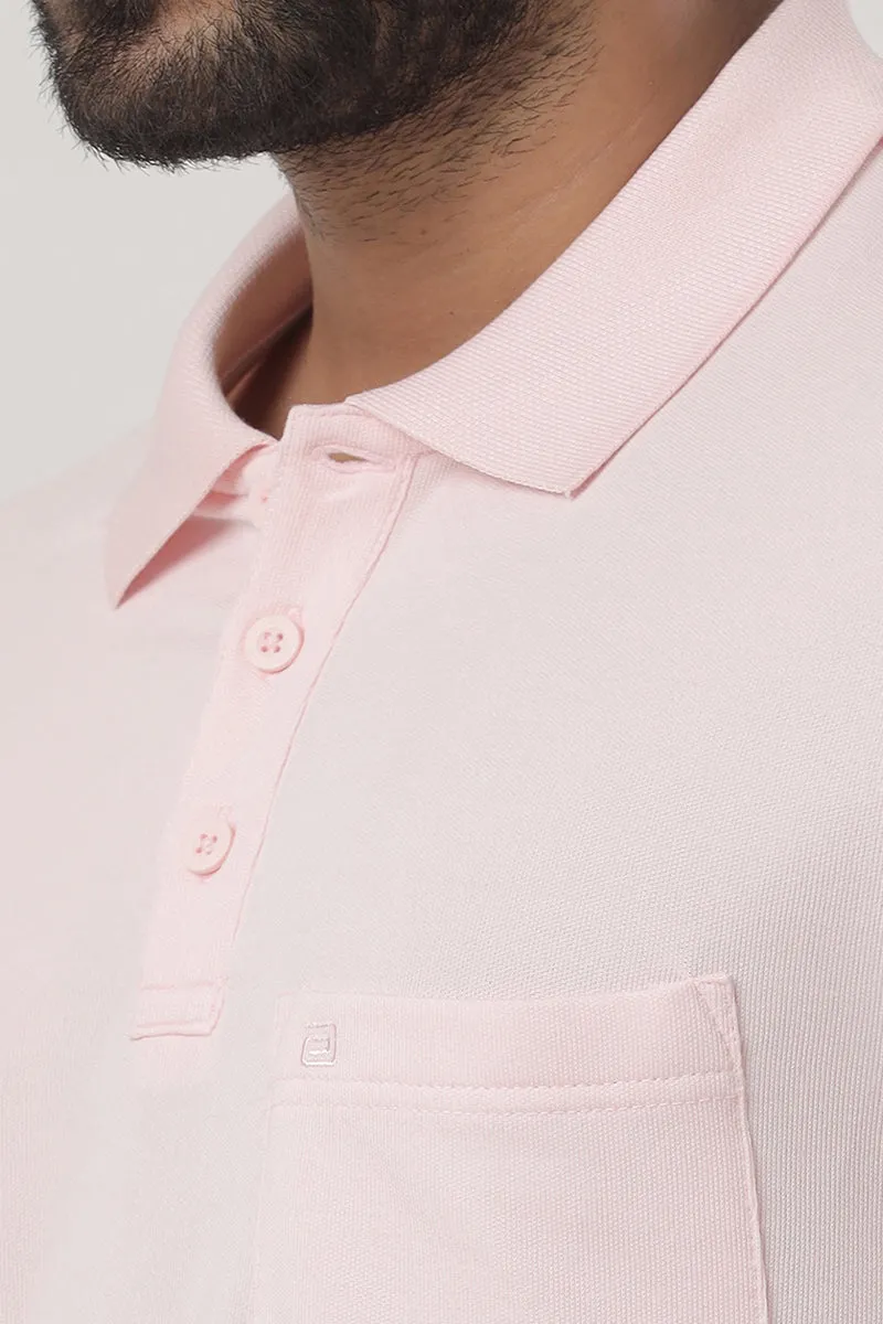 Golf Polo - Baby Pink T-Shirts For Men | Ariser