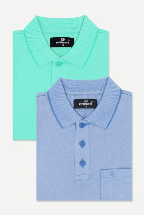 Golf Polo - Collar T-Shirts Pack Of 2 Combo For Men | Ariser