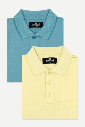 Golf Polo - Collar T-Shirts Pack Of 2 Combo For Men | Ariser