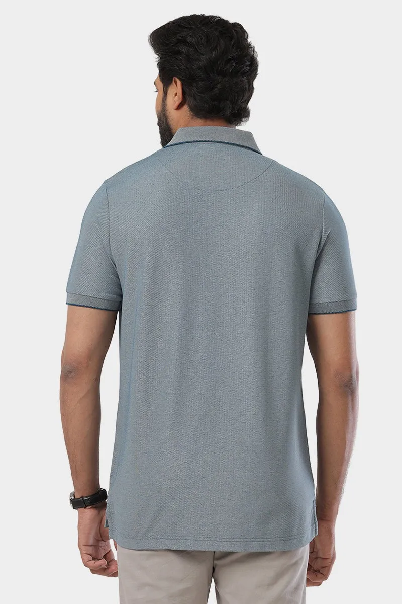 Golf Polo  -  Marble Blue T-Shirts For Men | Ariser