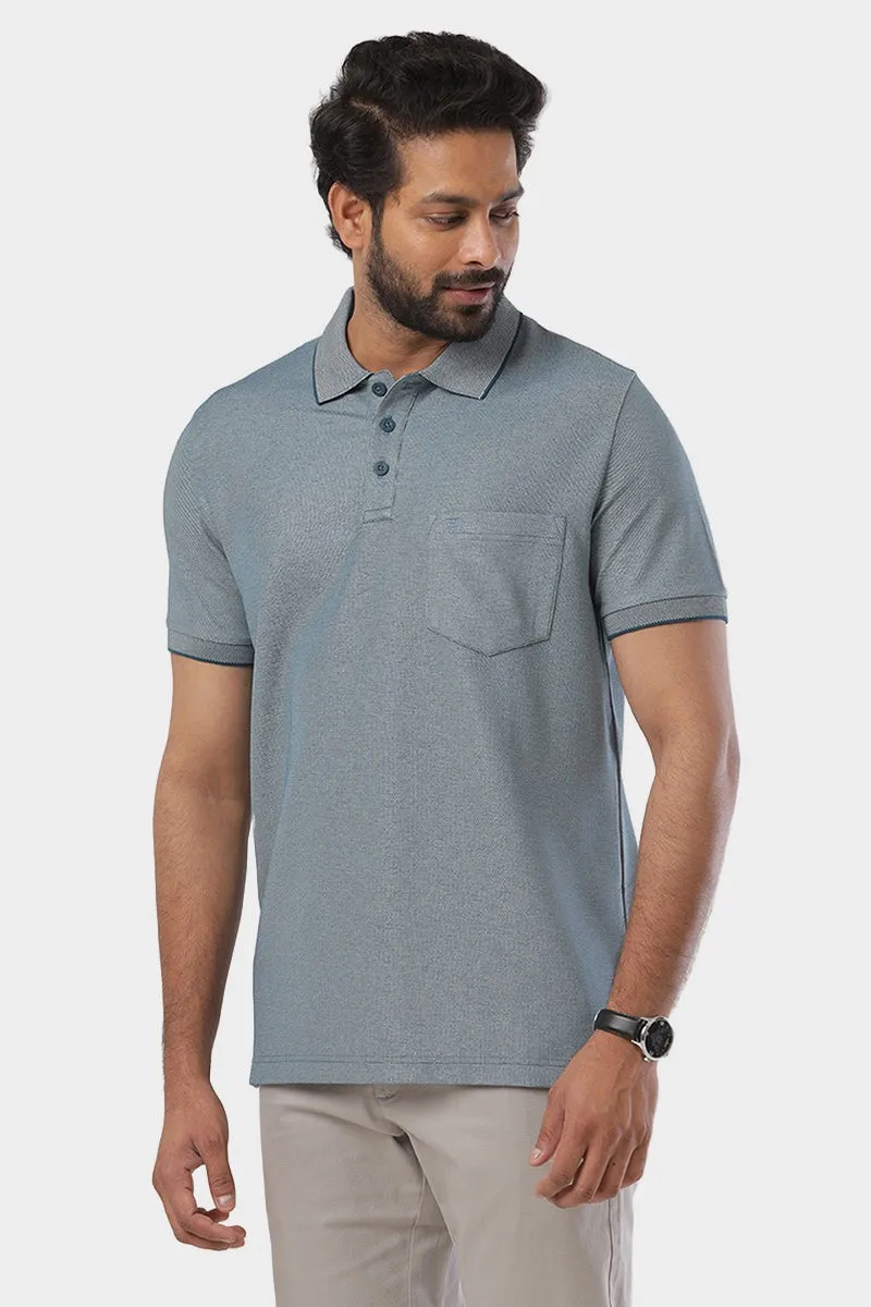 Golf Polo  -  Marble Blue T-Shirts For Men | Ariser