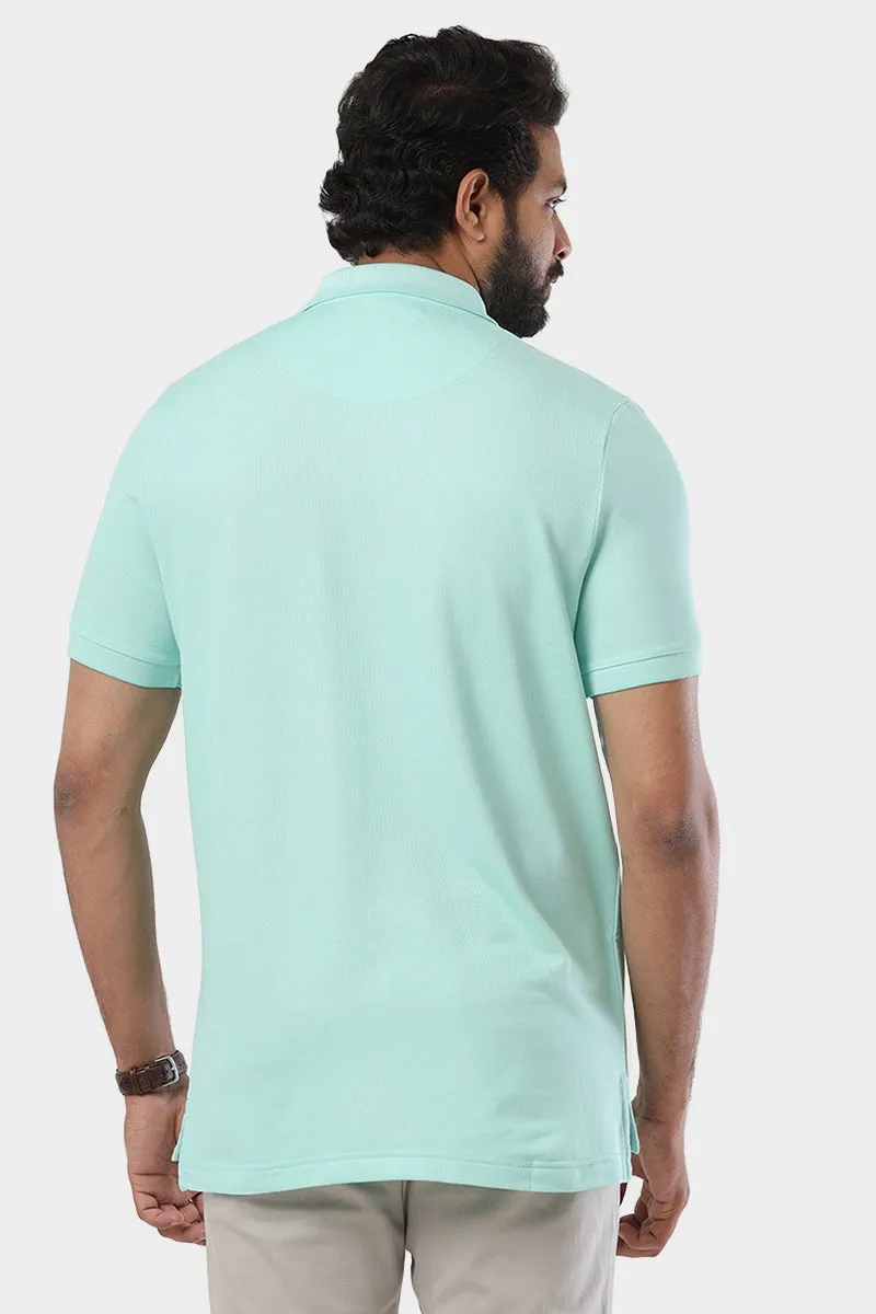 Golf Polo  -  Turquoise Green T-Shirts For Men | Ariser