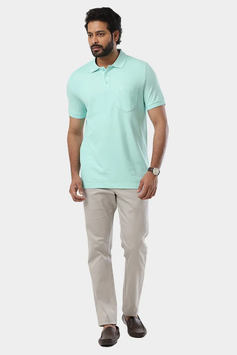 Golf Polo  -  Turquoise Green T-Shirts For Men | Ariser