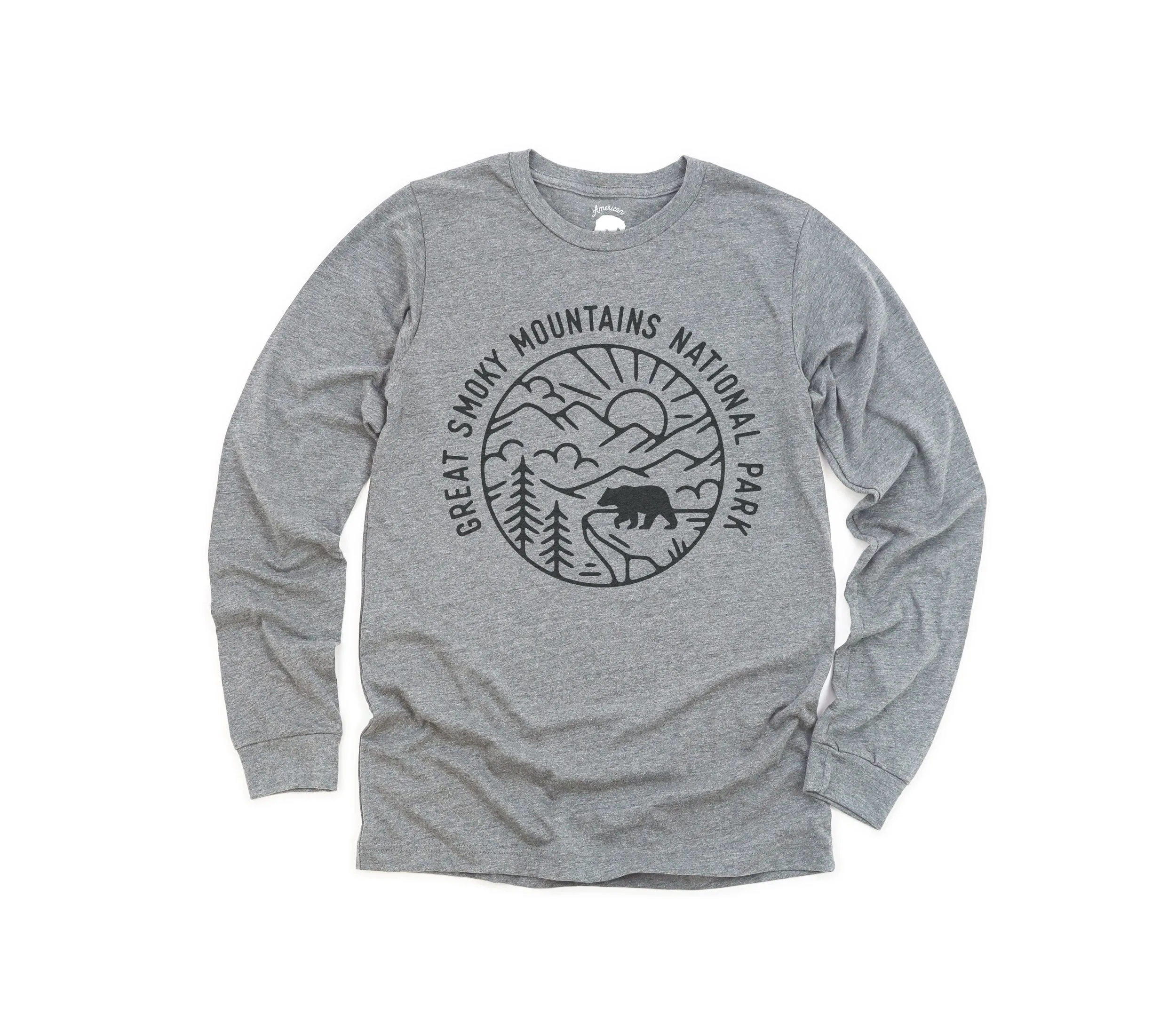 Great Smoky Mountains National Park Adult Long Sleeve Shirts - light or dark artwork