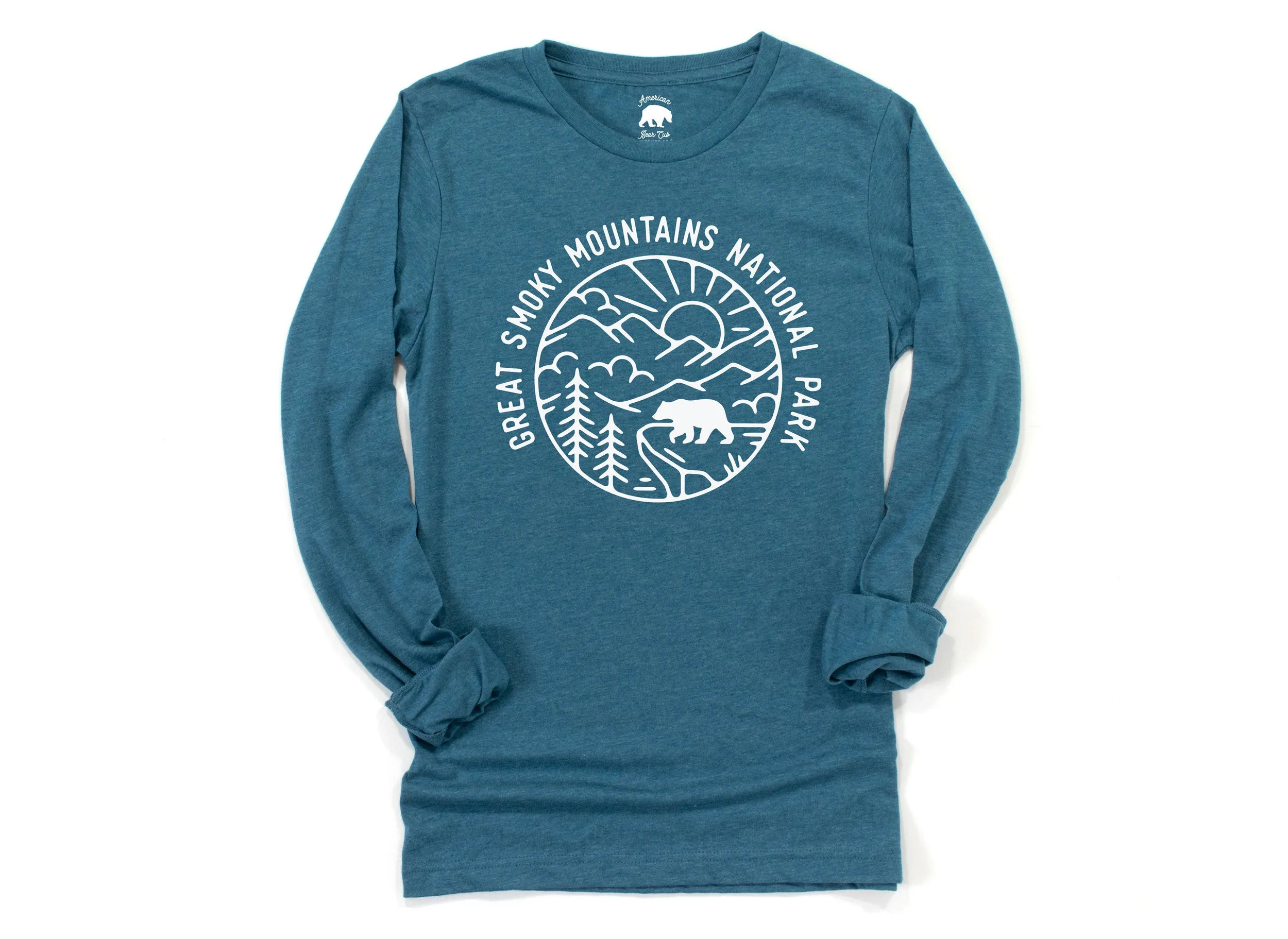 Great Smoky Mountains National Park Adult Long Sleeve Shirts - light or dark artwork