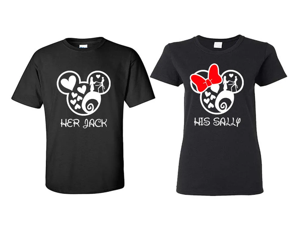 Her Jack His Sally Couple Matching T Shirts