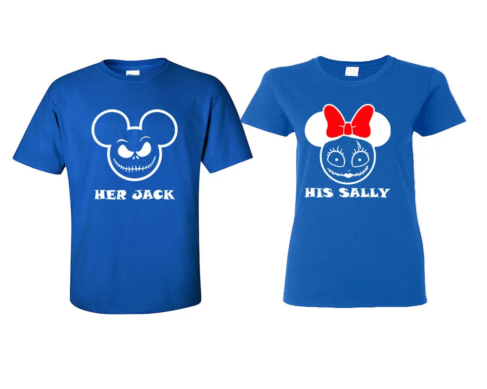 Her Jack His Sally Couple Matching T Shirts