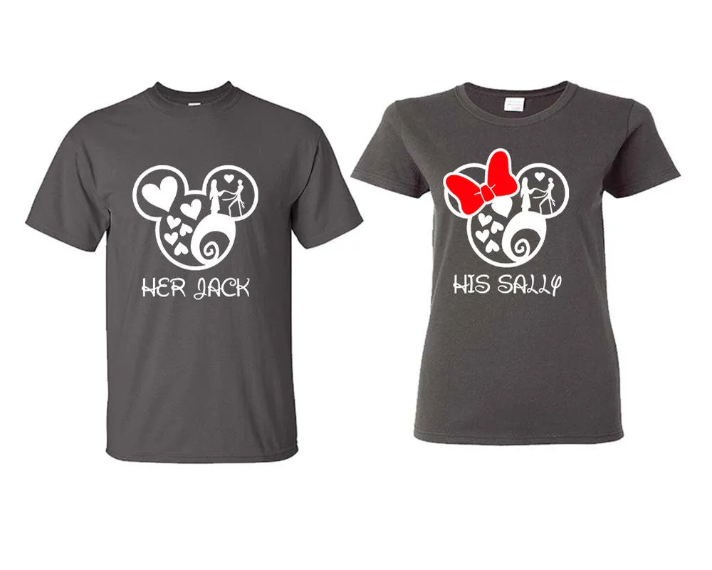 Her Jack His Sally Couple Matching T Shirts