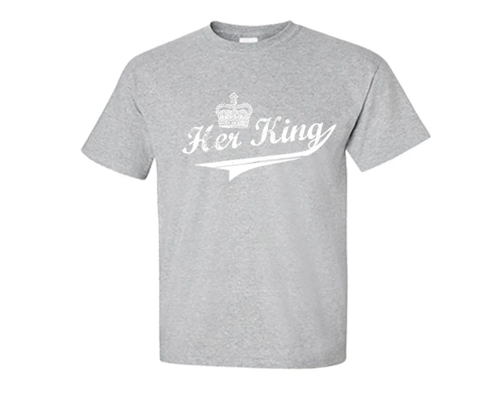 Her King and His Queen Couple Shirts and Jogger Pants, Top & Bottom Sets